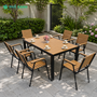 Mua Bộ bàn ghế nan nhựa Composite nhà hàng quán cafe BCP-15090 Đen