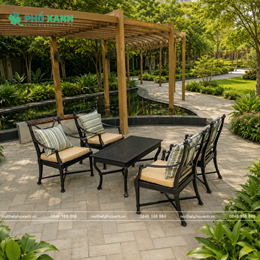 Bộ bàn ghế sofa hợp kim nhôm đúc ngoài trời,sân vườn SF-ND