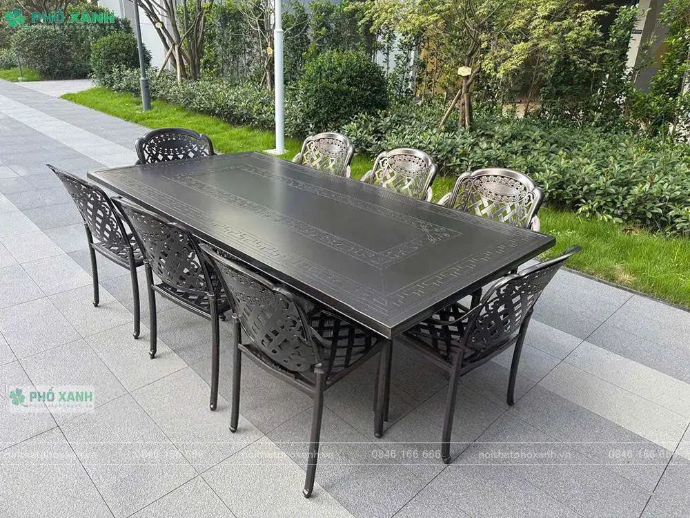 Khám Phá Bộ Bàn Ghế Sân Vườn Nhôm Đúc Mặt Liền - Sự Lựa Chọn Hoàn Hảo Cho Không Gian Ngoài Trời