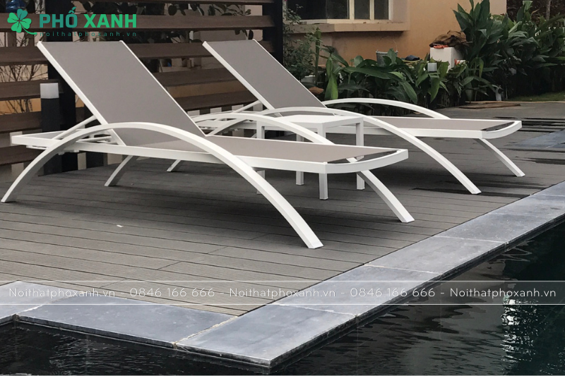 Ghế hồ bơi tiện lợi, thoải mái nằm nghỉ dưỡng