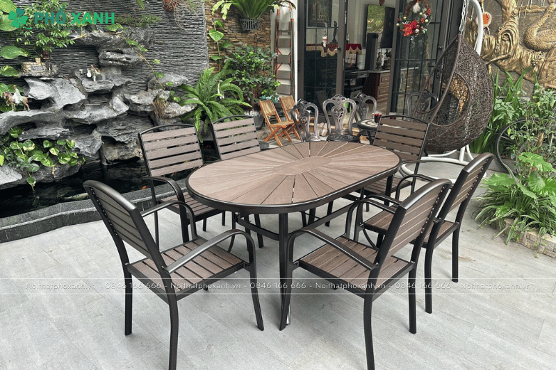 Bàn ghế composite - Xu hướng nội thất hiện đại cho không gian sân vườn và ngoài trời