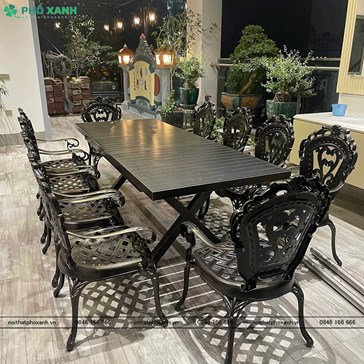 Cung cấp và lắp đặt Bộ bàn ghế hợp kim nhôm đúc thu gọn thông minh tại Lê Văn Lương, Hà Nội