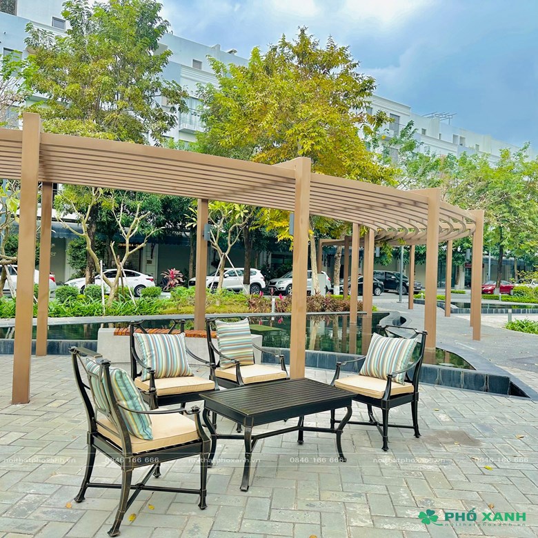 Bộ sofa nhôm đúc Tại dự án The Manor Nguyễn Xiển