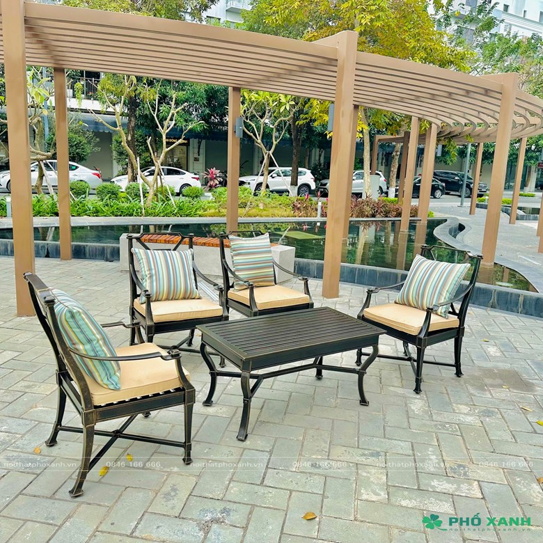 Bộ sofa nhôm đúc Tại dự án The Manor Nguyễn Xiển