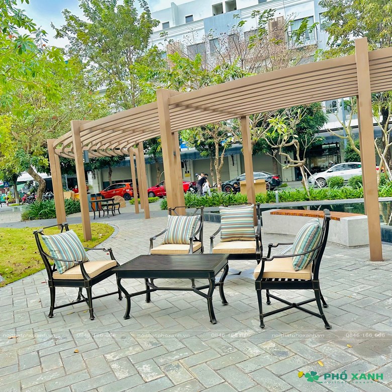 Bộ sofa nhôm đúc Tại dự án The Manor Nguyễn Xiển