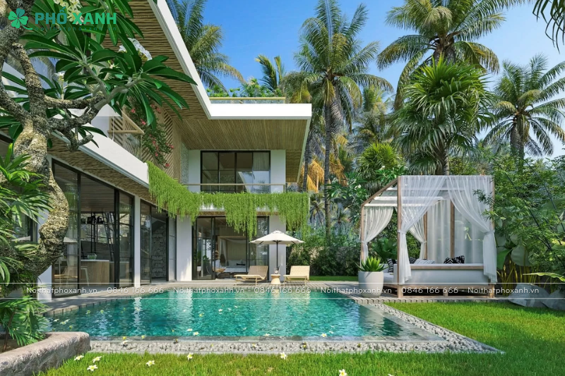 Một biệt thự sân vườn thường bài trí những sản phẩm ngoại thất nào?