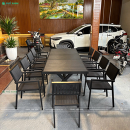 Bộ bàn ghế sân vườn thu gọn thông minh chất liệu Composite BTG-CPS18090D