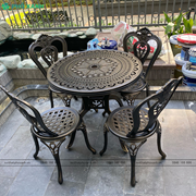 Bộ bàn ghế nhôm đúc ngoài trời 4-6 ghế BND-D80D01