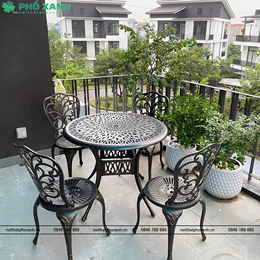 Bộ bàn ghế nhôm đúc cà phê sân vườn 4 ghế BND-90NND