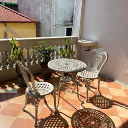 Bộ bàn ghế nhôm đúc nhỏ ngoài trời sân vườn,ban công BND-60CCTK