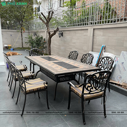 Bàn nhôm đúc mặt đá kết hợp nướng đôi cho 8 -10 người BND-ND203105D