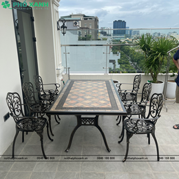Bộ bàn ghế nhôm đúc mặt nhập khẩu đẹp BND-MD18998HHD