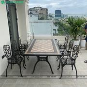 Bộ bàn ghế nhôm đúc mặt nhập khẩu đẹp BND-MD18998HHD