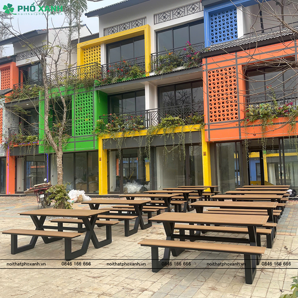 Bộ bàn ghế công viên composite GCV-CPS