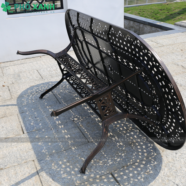 Bàn nhôm đúc hình elip ngoài trời BND-BD21001100TTD 6-8 ghế lựa chọn tối ưu cho không gian lớn