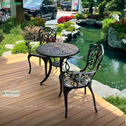 Bộ bàn ghế nhôm đúc nhỏ dành cho sân vườn,ban công BND-D60D02