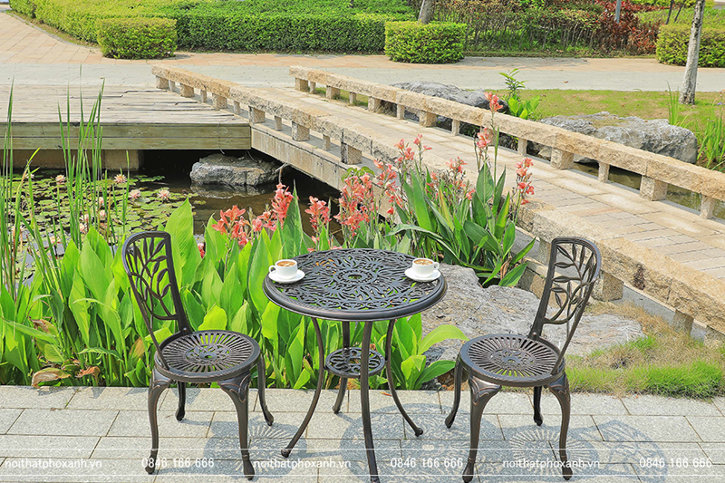 Bộ b&agrave;n ghế nh&ocirc;m đ&uacute;c nhỏ BND-70D