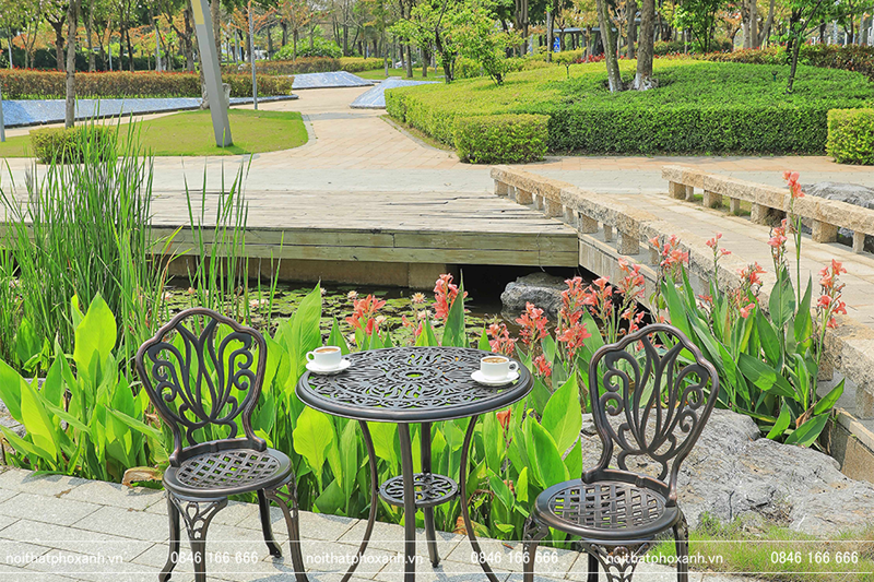 Bộ b&agrave;n ghế nh&ocirc;m đ&uacute;c nhỏ BND-70D