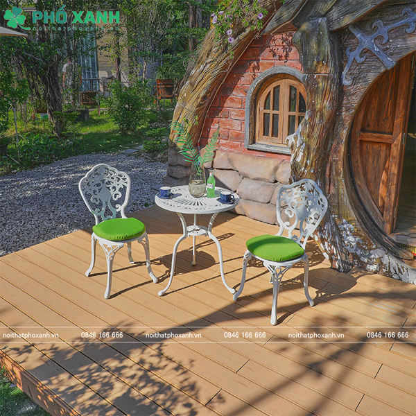 Bộ bàn ghế nhôm đúc nhỏ ngoài trời sân vườn,ban công BND-60CCTK
