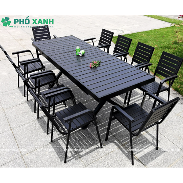 Bộ bàn ghế sân vườn thu gọn thông minh chất liệu Composite BTG-CPS18090D