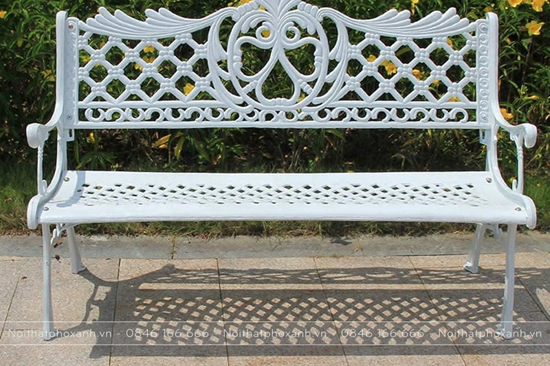 Ghế c&ocirc;ng vi&ecirc;n nh&ocirc;m đ&uacute;c s&acirc;n vườn biệt thự GCV-NHTK