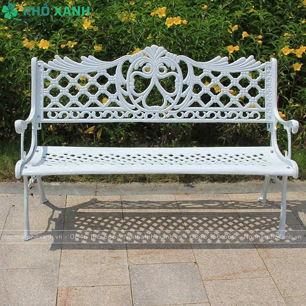 Ghế công viên nhôm đúc sân vườn biệt thự GCV-NHTK