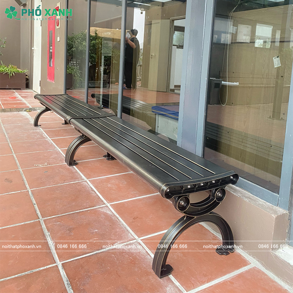 Ghế công viên nhôm đúc sơn tĩnh điện không tựa GCV-NDKT