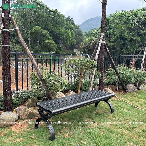 Ghế công viên nhôm đúc sơn tĩnh điện không tựa GCV-NDKT