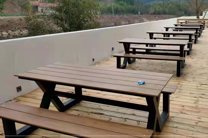 Bộ b&agrave;n ghế c&ocirc;ng vi&ecirc;n composite GCV-CPS