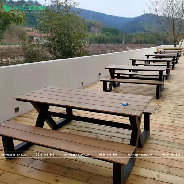 Bộ bàn ghế công viên composite GCV-CPS