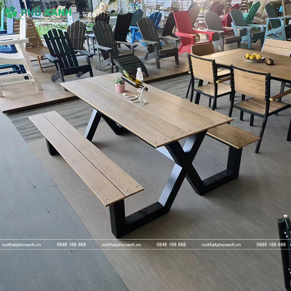 Bộ bàn ghế công viên composite GCV-CPS