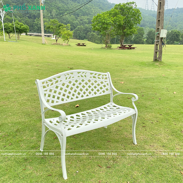 Ghế công viên nhôm đúc sân vườn ngoài trời GCV-130HHT