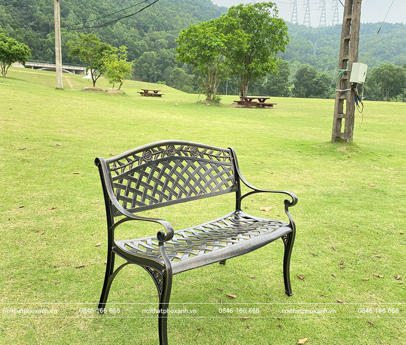 Ghế c&ocirc;ng vi&ecirc;n nh&ocirc;m đ&uacute;c s&acirc;n vườn ngo&agrave;i trời GCV-130HHD