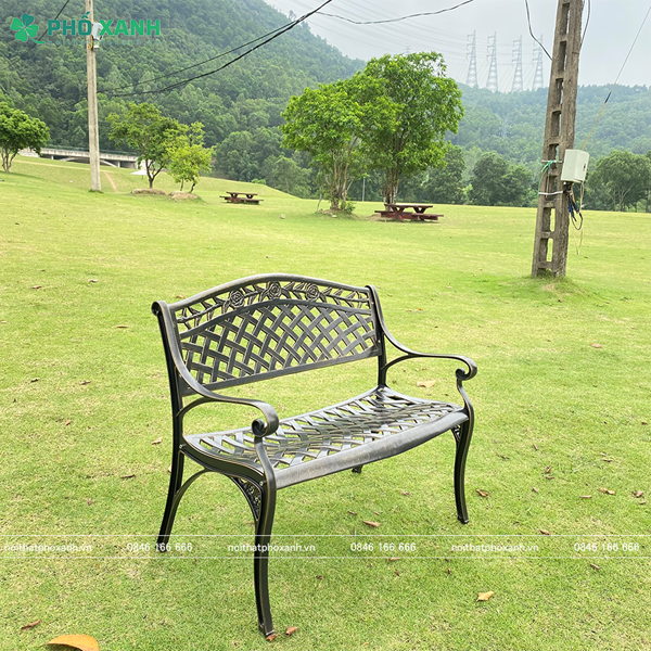 Ghế công viên nhôm đúc sân vườn ngoài trời GCV-130HHD