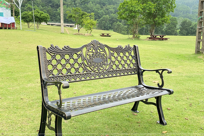 Băng ghế công viên nhôm đúc sân vườn ngoài trời GCV-NHD