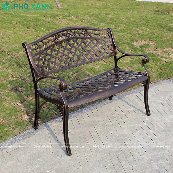 Ghế công viên nhôm đúc sân vườn ngoài trời GCV-130HHD
