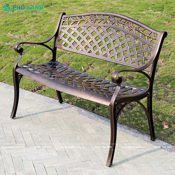 Ghế công viên nhôm đúc sân vườn ngoài trời GCV-130HHD