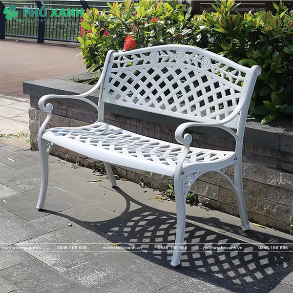 Ghế công viên nhôm đúc sân vườn ngoài trời GCV-130HHT