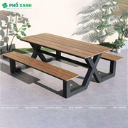 Bộ bàn ghế công viên composite GCV-CPS