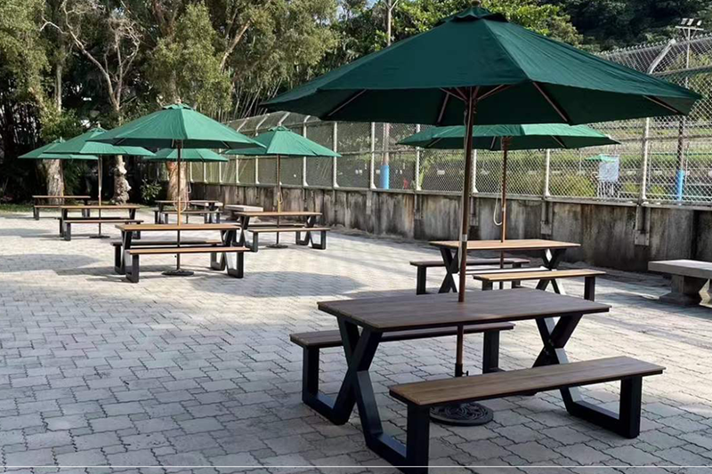 Bộ b&agrave;n ghế c&ocirc;ng vi&ecirc;n composite GCV-CPS