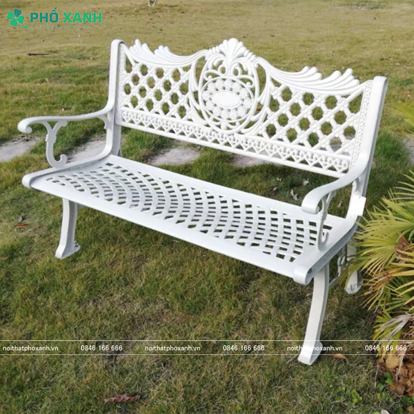 Ghế công viên nhôm đúc sân vườn biệt thự GCV-NHTK