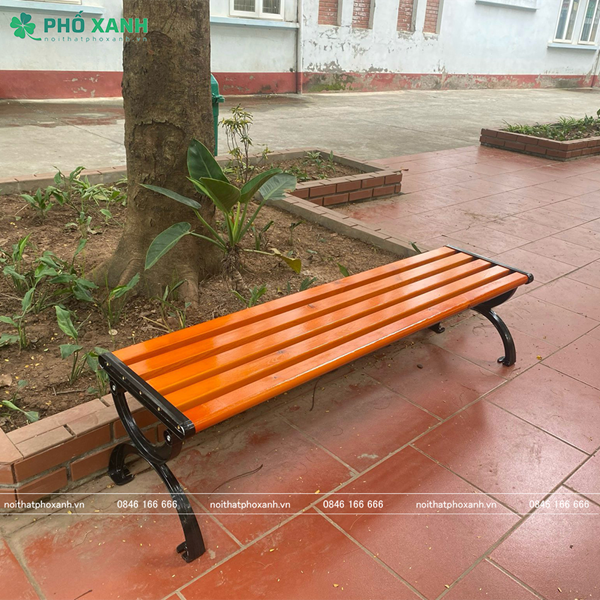 Ghế công viên không tựa nan gỗ GCV-KTNG150