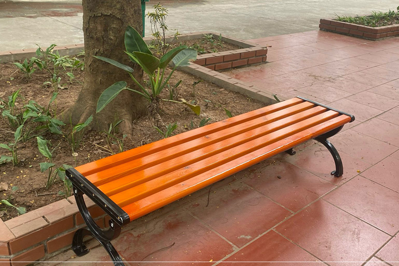 Ghế công viên không tựa nan gỗ GCV-KTNG150