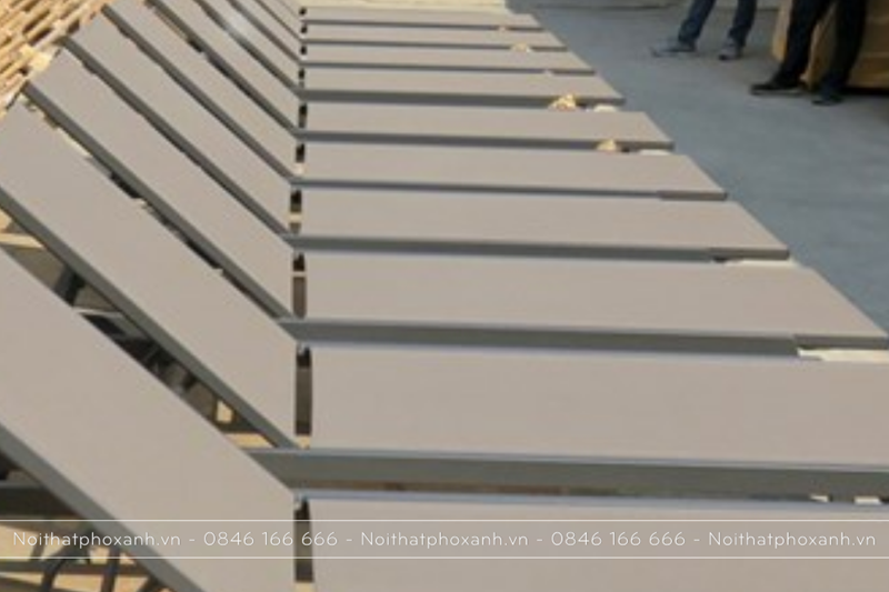 Ghế hồ bơi kh&ocirc;ng tay vịn Khung hợp kim nh&ocirc;m