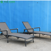 Ghế hồ bơi có tay vịn Khung hợp kim nhôm mặt lưới Textilen GL-15 GL-TCPG