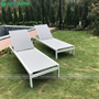 Ghế hồ bơi không tay vịn Khung hợp kim nhôm màu trắng, sơn tĩnh điên mặt lưới Textilen GL-TBX
