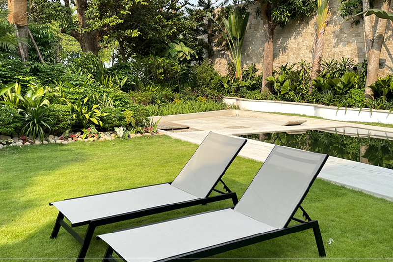 Ghế hồ bơi kh&ocirc;ng tay vịn Khung hợp kim nh&ocirc;m v&agrave; sơn tĩnh điện