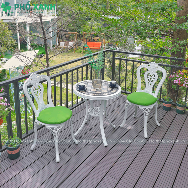 Bộ bàn hợp kim nhôm đúc mặt đá BND-MD70NNTK lựa chọn cho không gian nhỏ