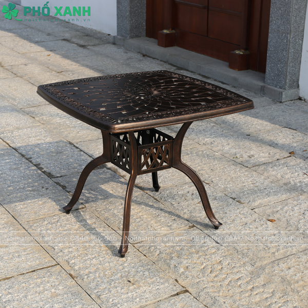 Bộ bàn ghế nhôm đúc hình vuông BND-9090CRD