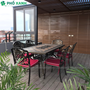 Bàn ghế nhôm đúc mặt đá ngoài trời kết hợp nướng cho 8 người BND-N18998D